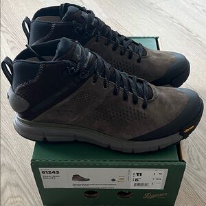 Danner Men's Black and Dark Brown Hiking Boots